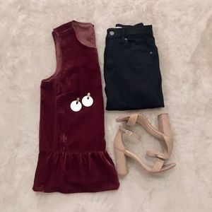 J.Crew Velvet Sleeveless Peplum Top
